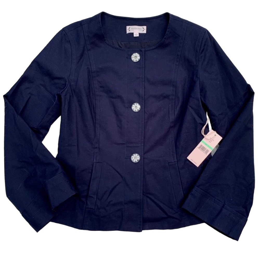 NWT Nanette Lepore Women’s Blue Button Front Blazer 8